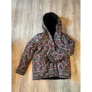 PENDLETON Women's Reversible Faux Fur Coat Jacket Size MEDIUM S Southwest NWOT